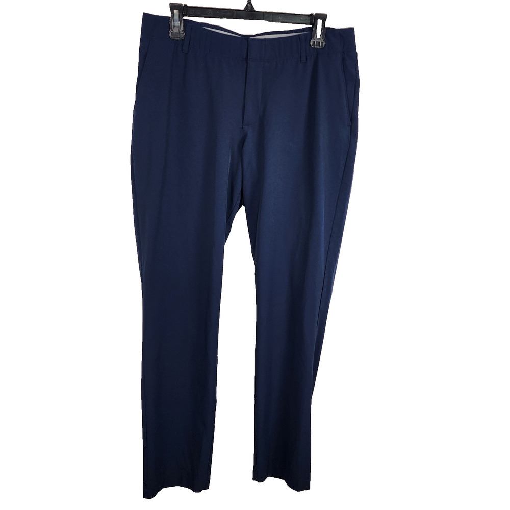 Under Armour HeatGear Women's Links Pant Straight Golf Navy Size 12 Breathable